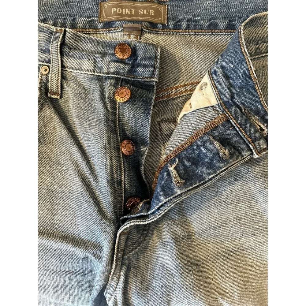 J.Crew Point Sur Canyon Mid-rise Boyfriend Jean Faded Blue Wash Selvedge Ed 27 - Picture 9 of 10